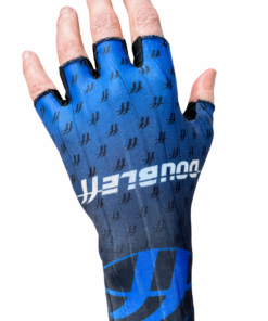 DOUBLEff Aero Glove Blue finger black sleeve