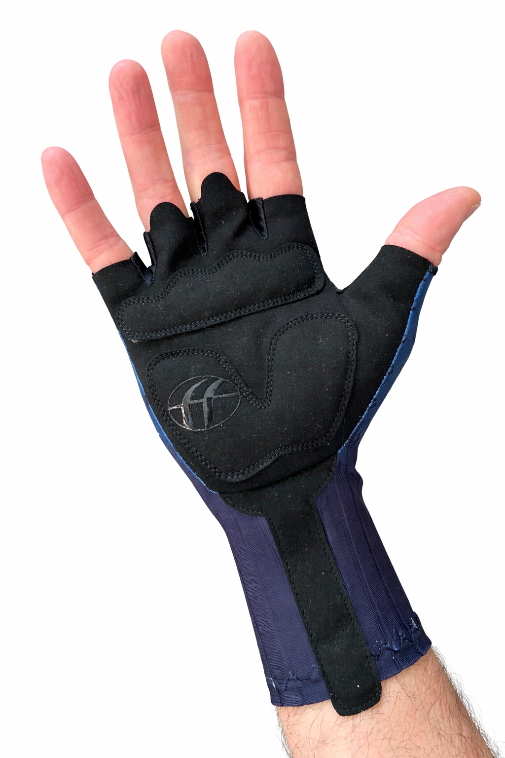 DOUBLEff Aero Glove Blue finger black sleeve