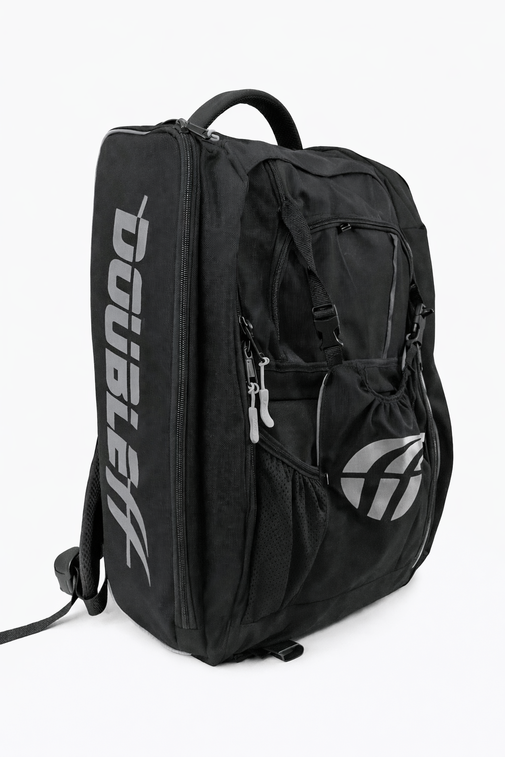 DOUBLEff Journey rugzak voor skeelers en schaatsen zwart-grijs