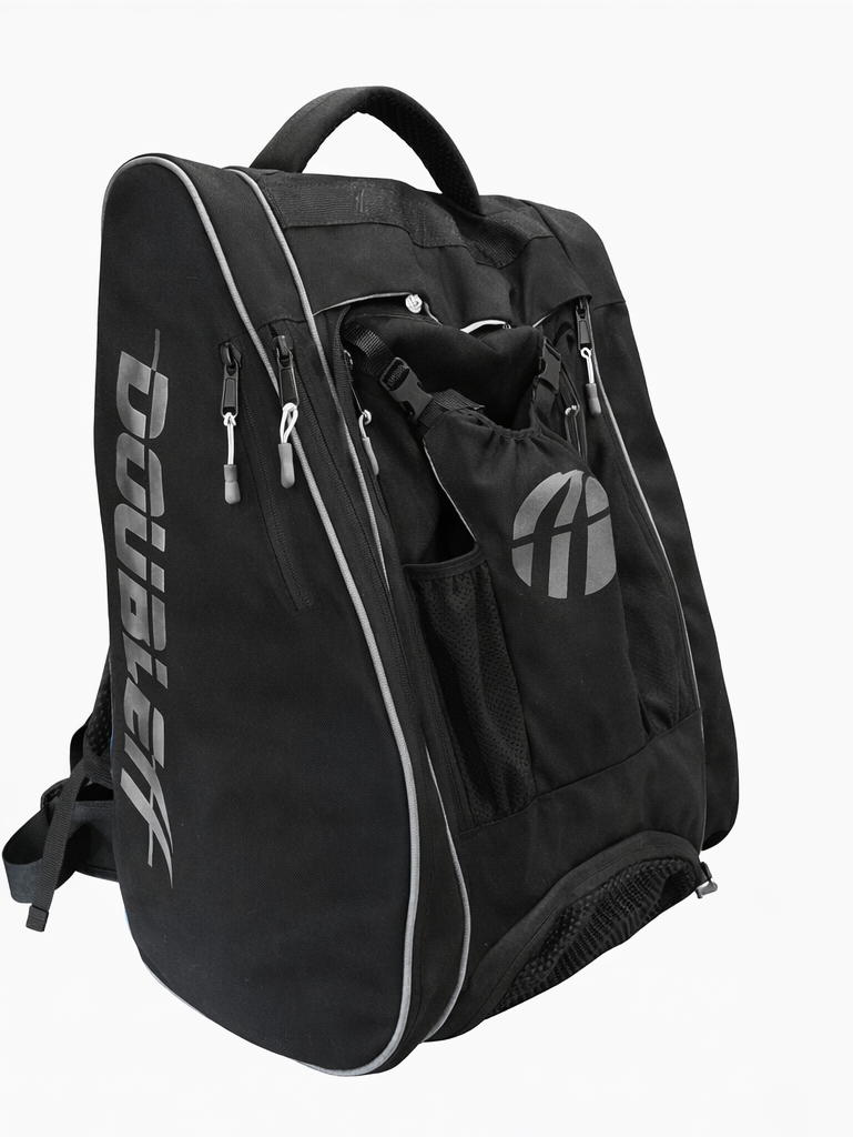 DOUBLEff Travel rugzak voor skeelers en schaatsen zwart-grijs