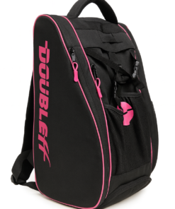 DOUBLEff Travel rugzak voor skeelers en schaatsen zwart-roze