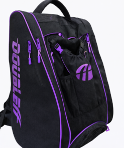 DOUBLEff Travel rugzak voor skeelers en schaatsen zwart-paars