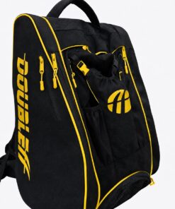 DOUBLEff Travel rugzak voor skeelers en schaatsen zwart-geel