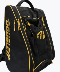 DOUBLEff Travel rugzak voor skeelers en schaatsen zwart-geel