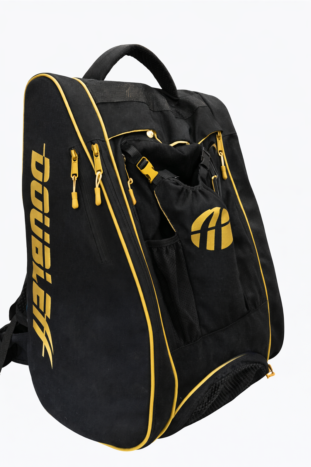 DOUBLEff Travel rugzak voor skeelers en schaatsen zwart-geel