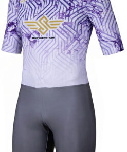 Swings Jr. Racing Suit for junior inline speed skaters with aerodynamic race fit Purple Front