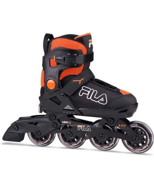 Fila X 2.0 Black Orange adjustable inline skate