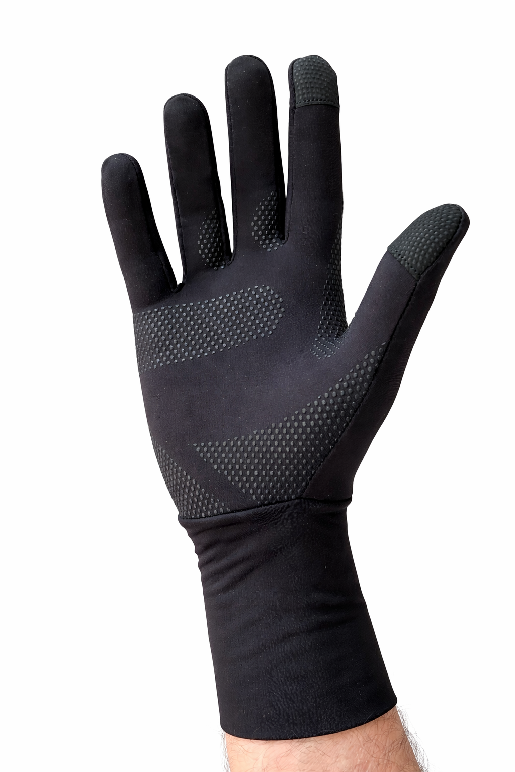 DOUBLEff allround glove black colder moments touch fleece inner liner