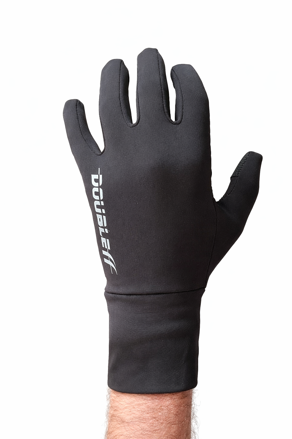 DOUBLEff allround glove black colder moments touch fleece inner liner