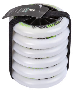 Powerslide Phoenix Wheels dual-density inline speed skating wheels for racing and marathon skating HiLo 125mm package