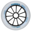 Powerslide Phoenix Wheels dual-density inline speed skating wheels for racing and marathon skating HiLo 125mm front view