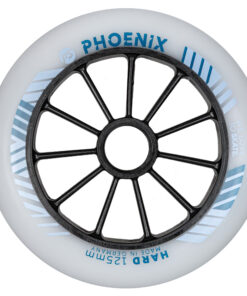 Powerslide Phoenix Wheels dual-density inline speed skating wheels for racing and marathon skating HiLo 125mm front view