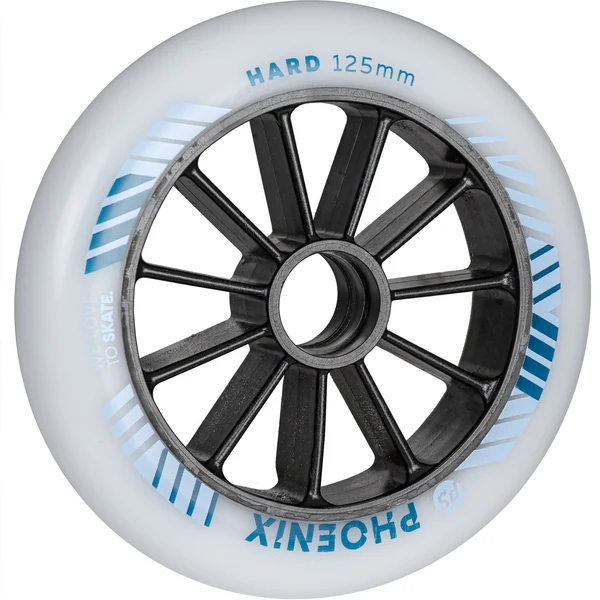 Powerslide Phoenix Wheels dual-density inline speed skating wheels for racing and marathon skating HiLo 125mm side view