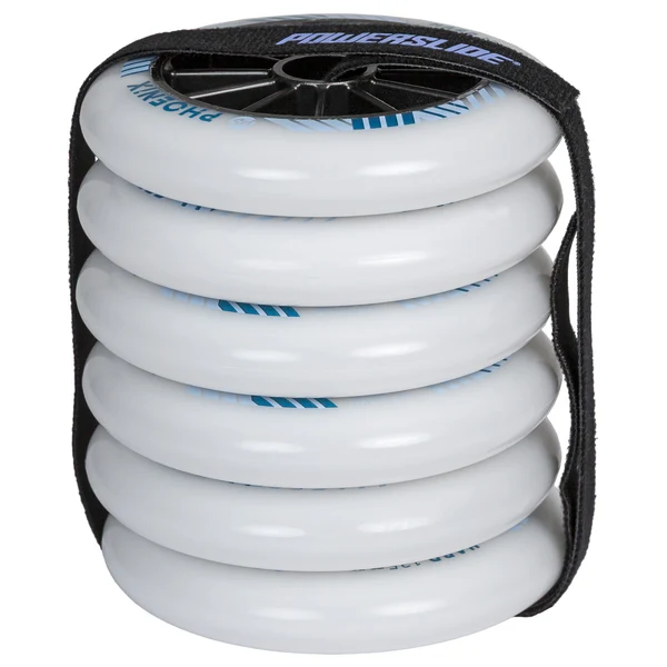 Powerslide Phoenix Wheels dual-density inline speed skating wheels for racing and marathon skating HiLo 125mm package