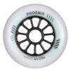 Powerslide Phoenix Wheels dual-density inline speed skating wheels for racing and marathon skating 100mm front view