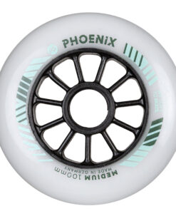 Powerslide Phoenix Wheels dual-density inline speed skating wheels for racing and marathon skating 100mm front view