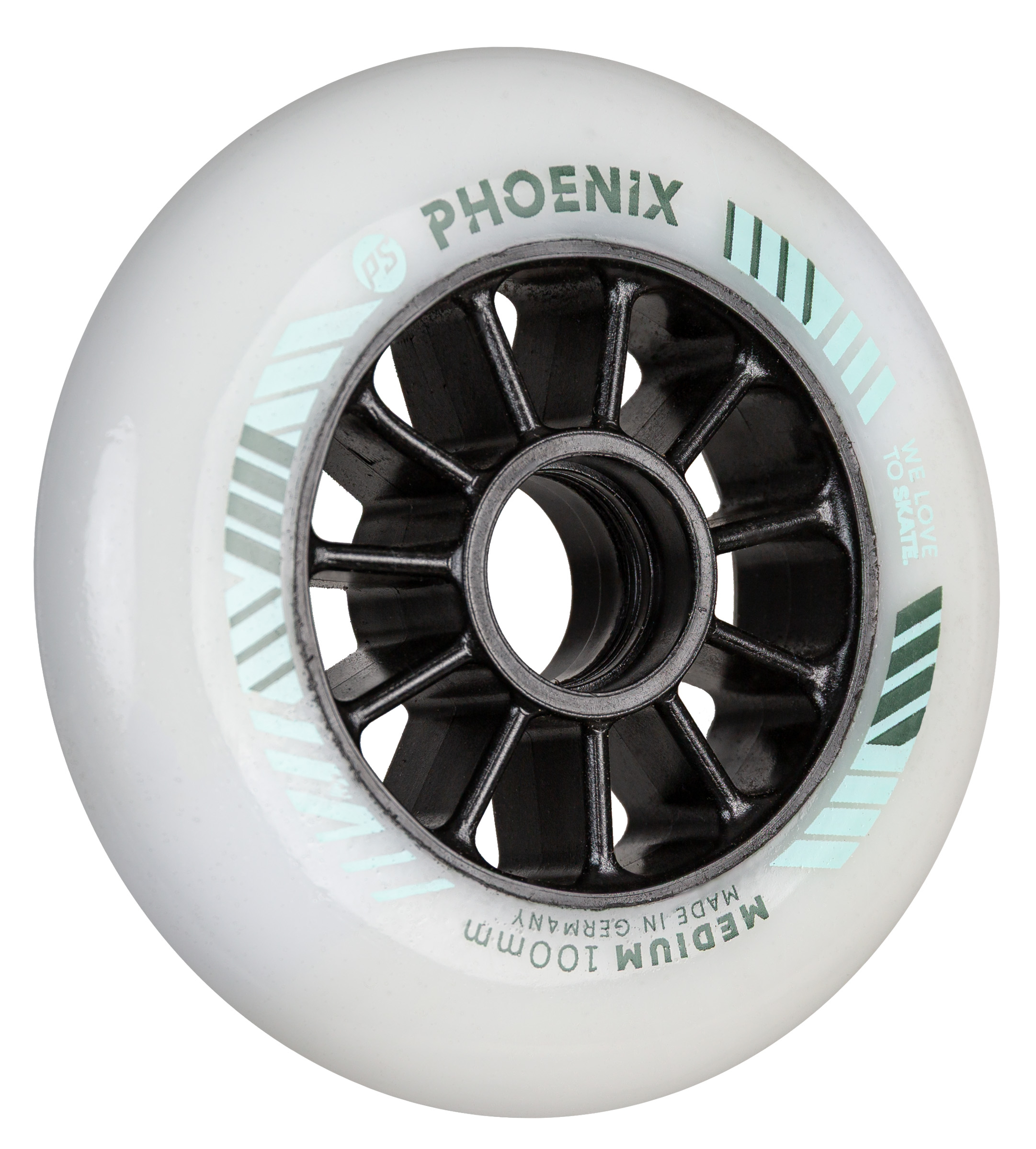 Powerslide Phoenix Wheels dual-density inline speed skating wheels for racing and marathon skating 100mm side view