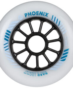 Powerslide Phoenix Wheels dual-density inline speed skating wheels for racing and marathon skating 100mm front view