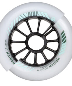 Powerslide Phoenix Wheels dual-density inline speed skating wheels for racing and marathon skating HiLo 110/100mm front view