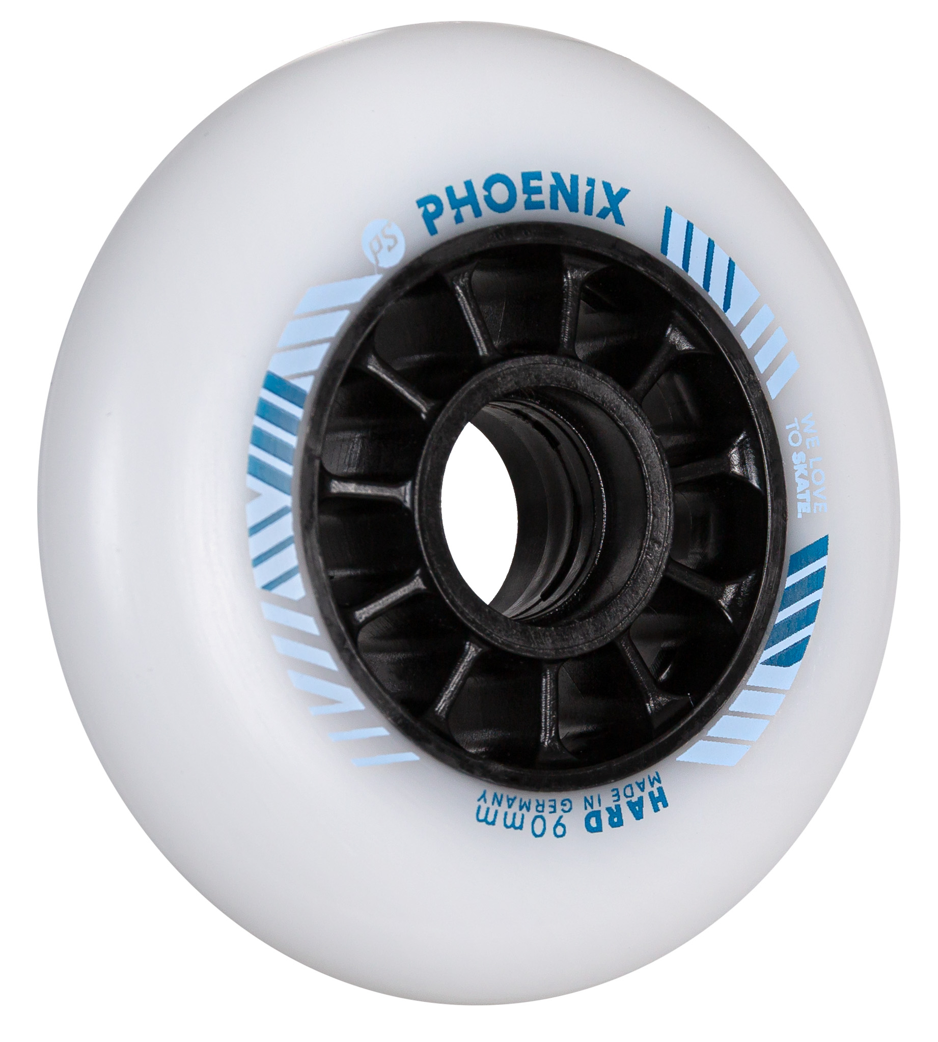 Powerslide Phoenix Wheels dual-density inline speed skating wheels for racing and marathon skating 90mm side view