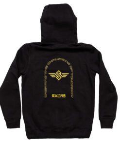 Swings Racing Hoodie premium skate hoodie with athletic fit Black Back