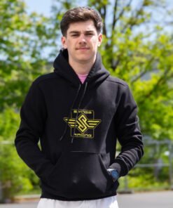 Swings Racing Hoodie premium skate hoodie with athletic fit Black Front person