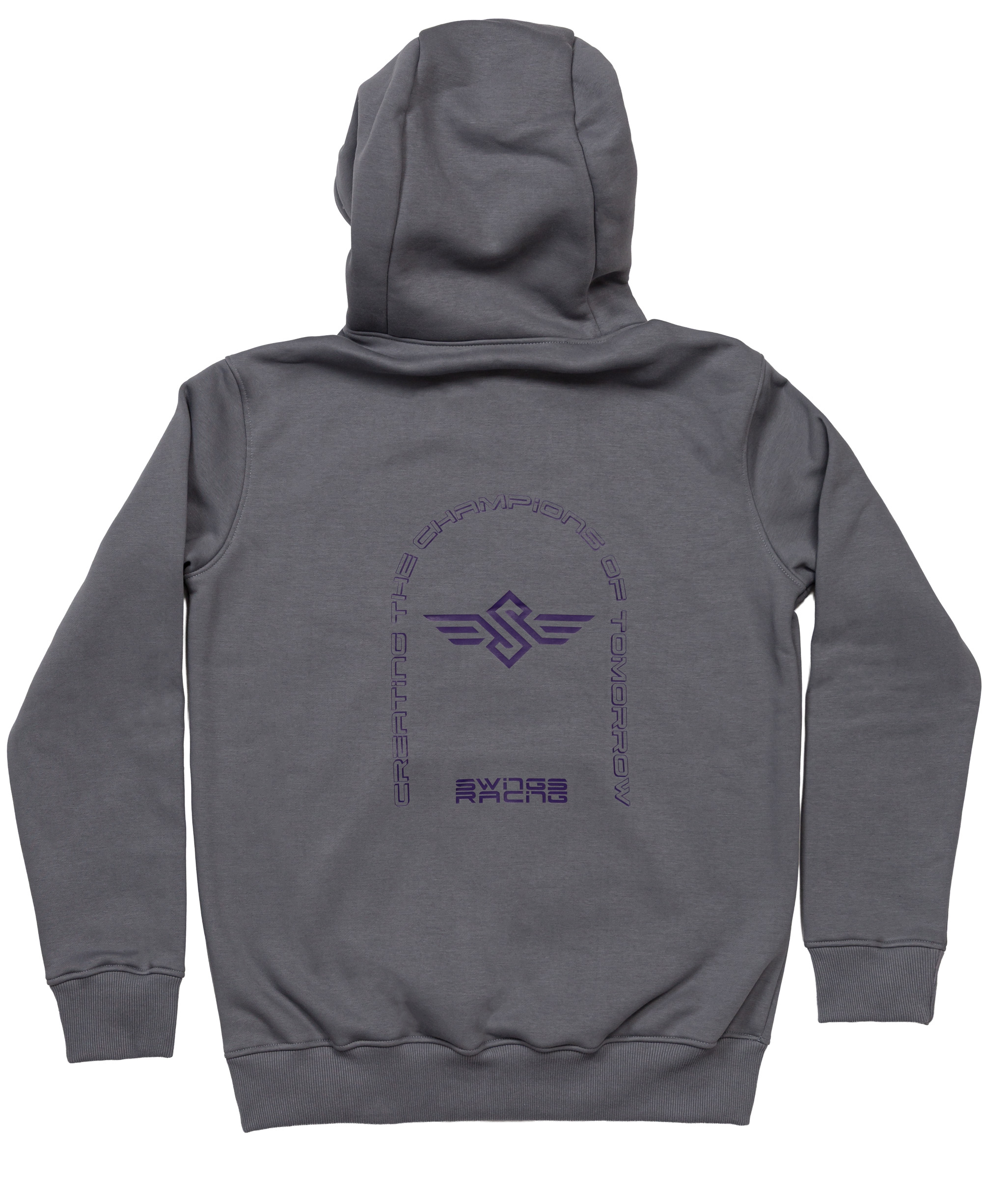 Swings Racing Hoodie premium skate hoodie with athletic fit Grey Back
