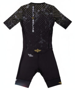 Swings Jr. II Suit junior inline speed skating racing suit in black and gold design Black Back