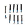 Original Rollerblade replacement axle kit including 8 aluminum wheel axles and 1 brake axle for Zetrablade, Macroblade, Comp and Sirio Comp skates.