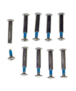 Original Rollerblade replacement axle kit including 8 aluminum wheel axles and 1 brake axle for Zetrablade, Macroblade, Comp and Sirio Comp skates.